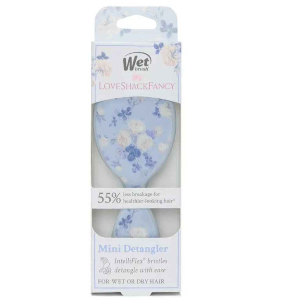 NWT Wet Brush x LoveShackFancy Mini Detangler Hair Brush - Everblooming Rosettes